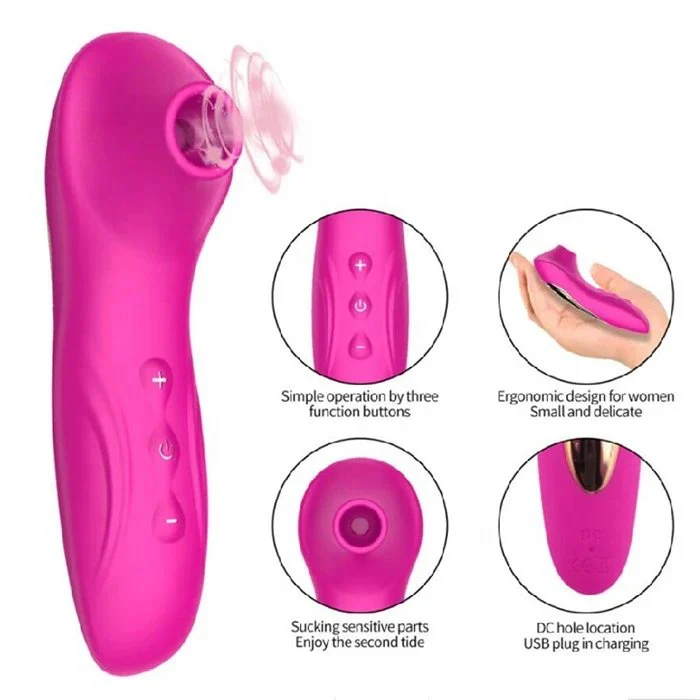 USB Rechargeable Clit Sucking G-Spot Vibrator for Women with 5 Vibration Modes