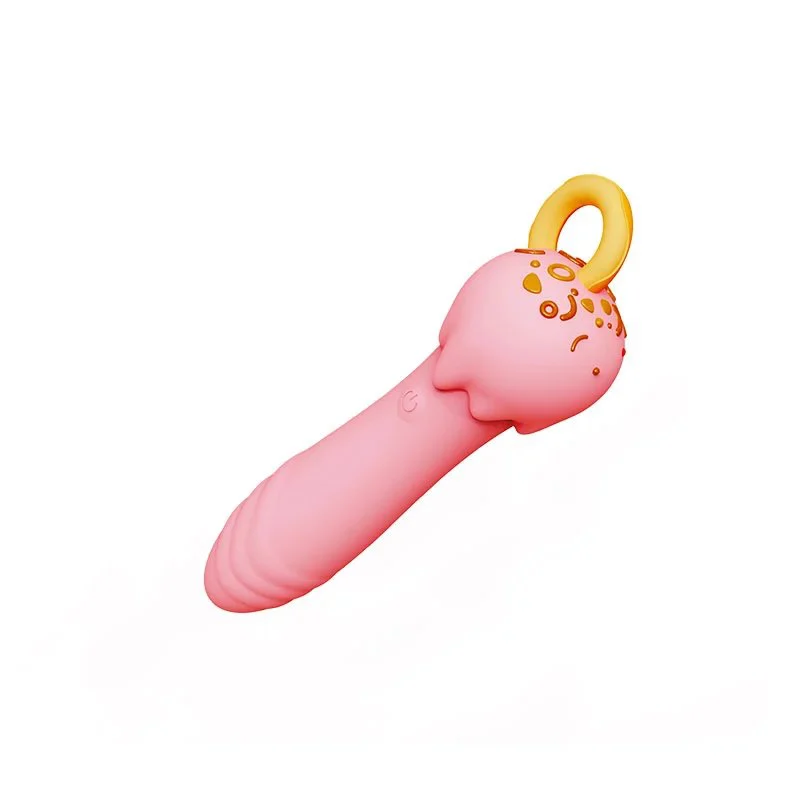 USB Rechargeable Clitoris Stimulation Wand Ice Cream Shaped Dildo Vibrator Sex Toys for Women