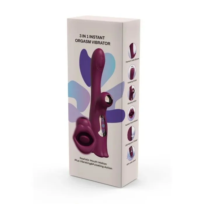 Female Masturbation Nipple G-spot Clitoris Stimulation Vibrator Dildo Realistic Mouth Motion Licking Rabbit Vibrator for Women