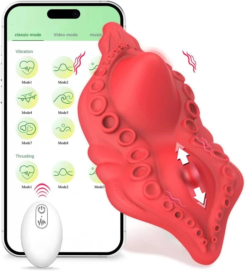 Invisible Quiet Women's Panty Vibrator APP Control Wearable Clitoral Massage Sex Stimulator with Sucking Feature
