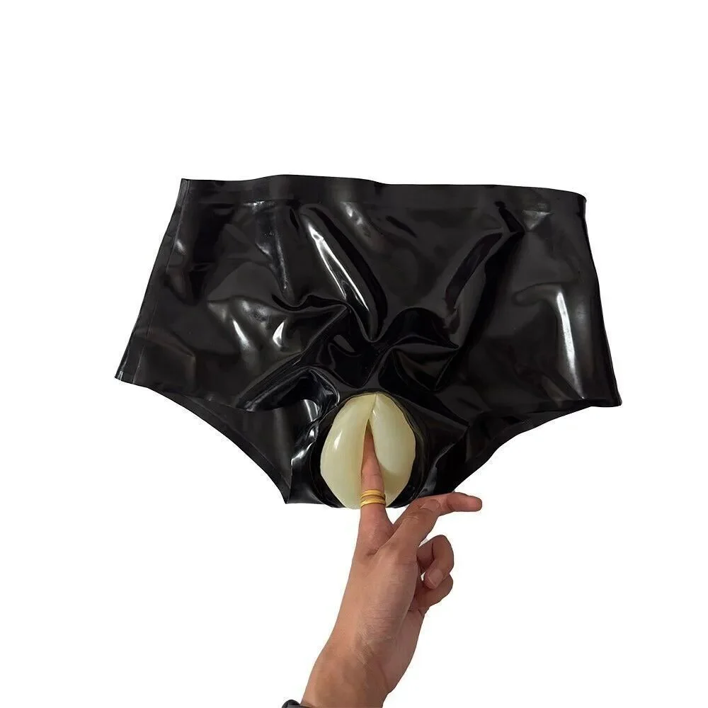 Latex Shorts Anal Cover Penile Cover Straight Men's Underwear Tight 100% Waterproof Eco-Friendly