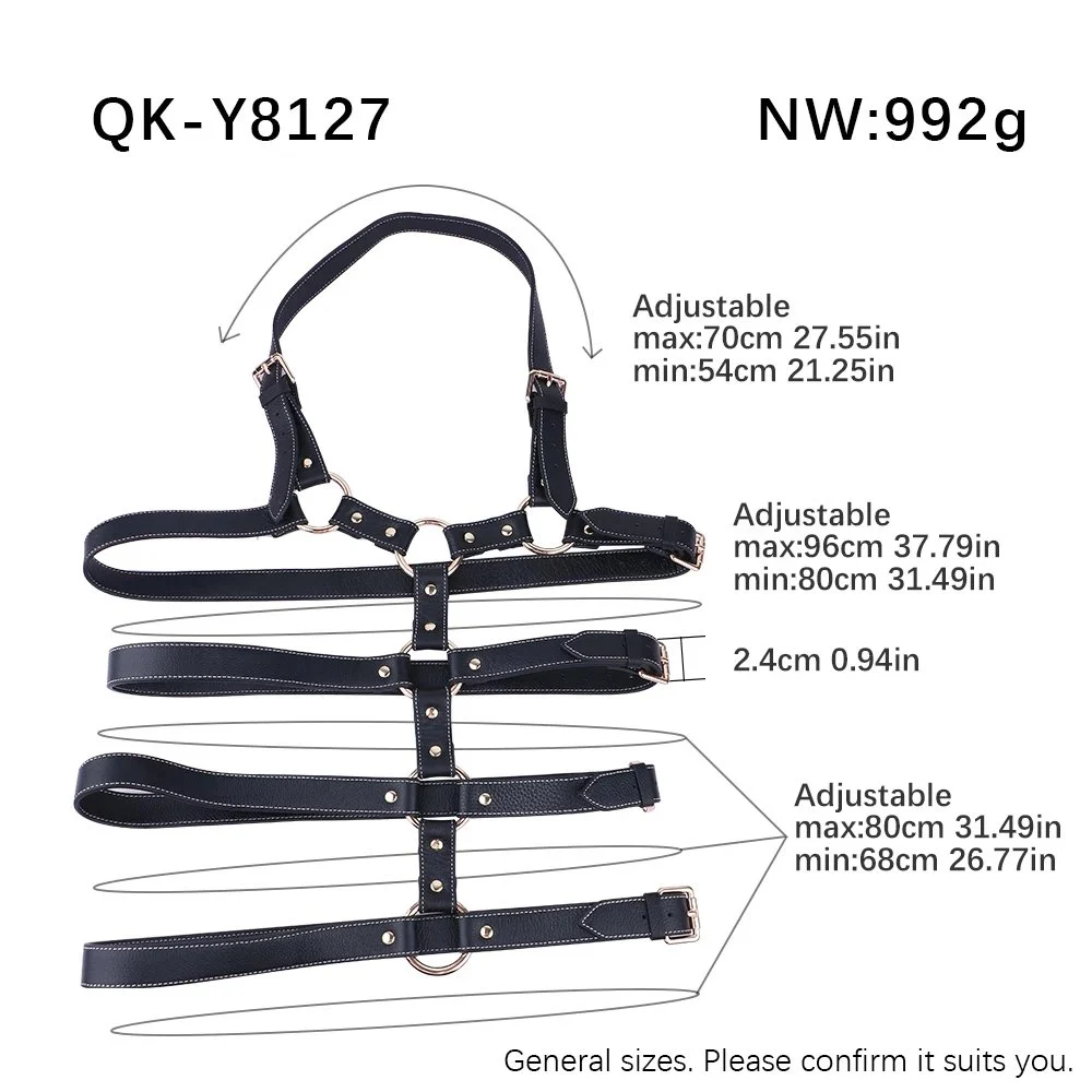 Men's Hardcore Harness Psyche Mancrush Sexual Chest Flame Spine Shirt Soft Leather Material Suitable for Male