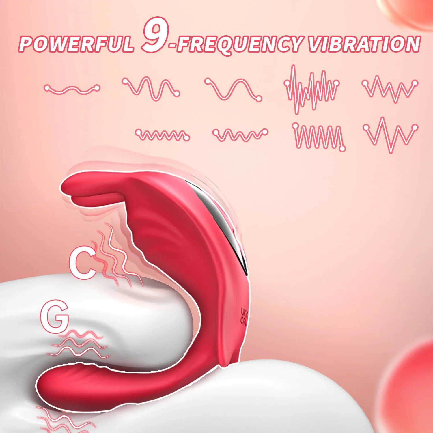 Long Distance Controlled 9-Speed USB Power Panty G-Spot Vibrator with Mobile Phone App Wearable Butterfly Panties