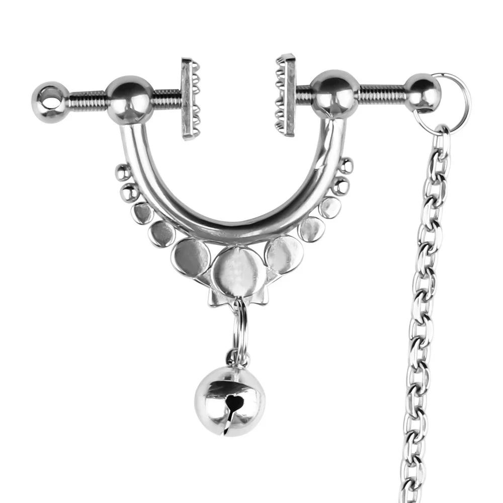 Body Chain Necklace Adjustable Stainless Steel Body Clamps with Chain Non Piercing Clip on Body Jewelry Gift