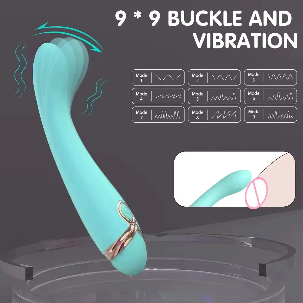 Medical Silicone Electroplated Part G Spot Finger 9 Frequency Snap Vibrator Clitoris Stimulator Breast