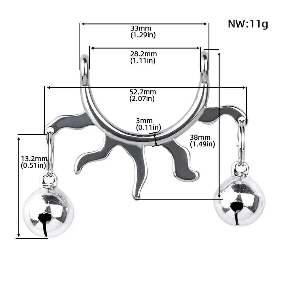 Pairs of Nipple Clamps Breast Clips Bondage Sex Toys for Couples Stainless Steel Tools