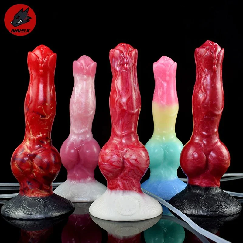 Fantasy Creature Cocks with Five Active Colors Support Drop Shipping Squirting Dog Dildo alien Cock Dog Knotted Dildo