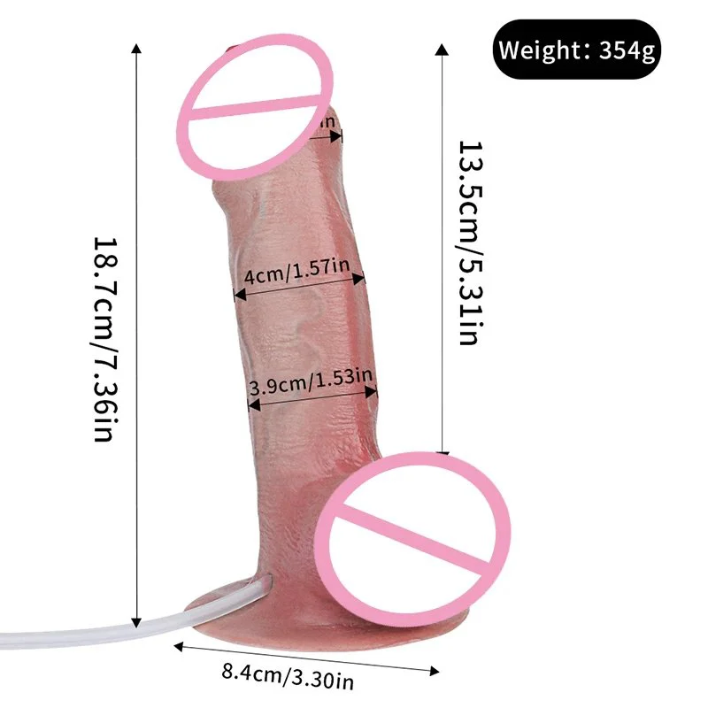 Realistic Squirting Penis Sex Toy Silicone Ejaculating Dildo With Sucker Skin Feeling Adult Sex Product for Men Women