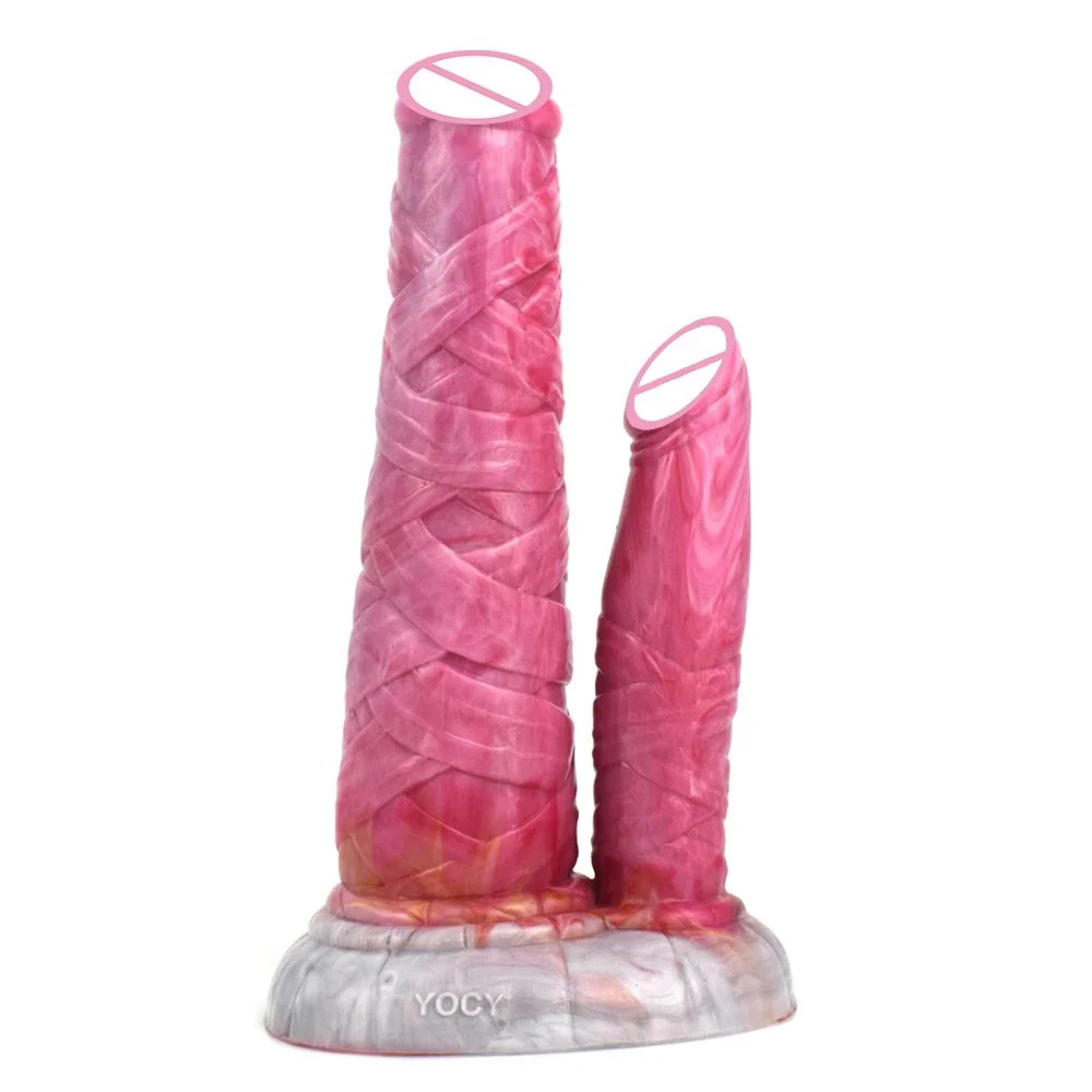 Fantasy Double-Ended Dildo a Highly Adhesive Adult Sex Toy Made of Liquid Silicone for a Realistic Masturbation Experience
