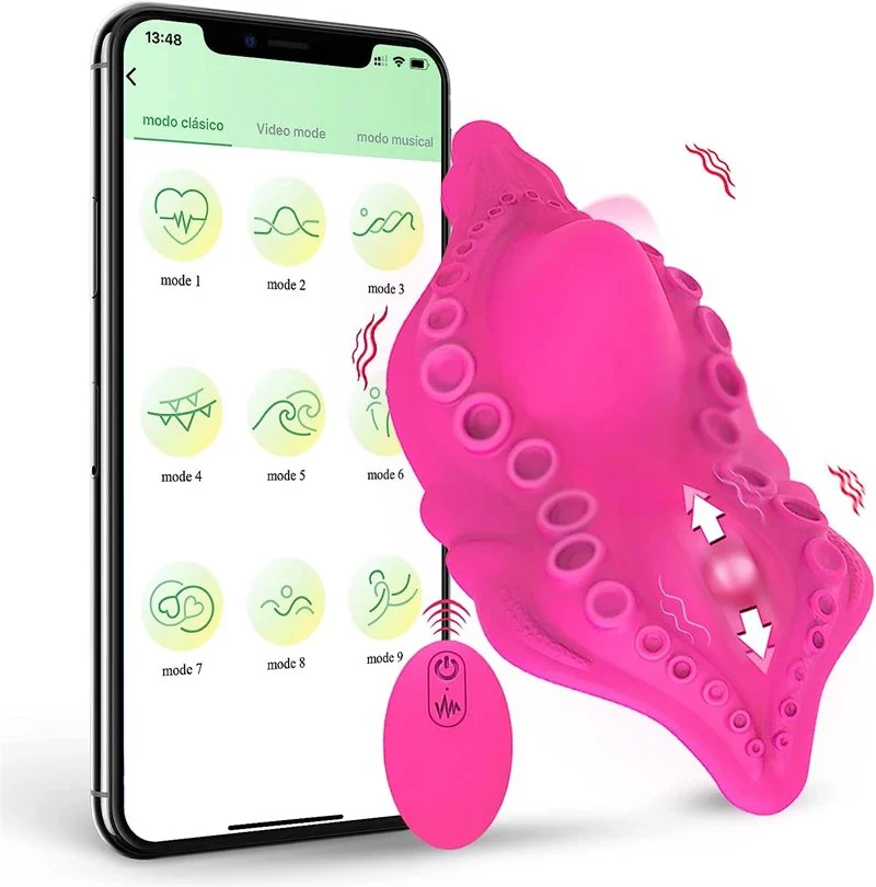 Invisible Quiet Women's Panty Vibrator APP Control Wearable Clitoral Massage Sex Stimulator with Sucking Feature