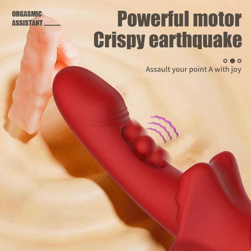 Women's G Spot Flapping Clitoral Vibrator with Licking Tongue and Mouth Patting Features Sex Toys for Masturbators