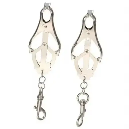 New Butterfly Design Type Adjustable Silver Metal Nipple Clamp Sex Toys Strong Breast Clamps
