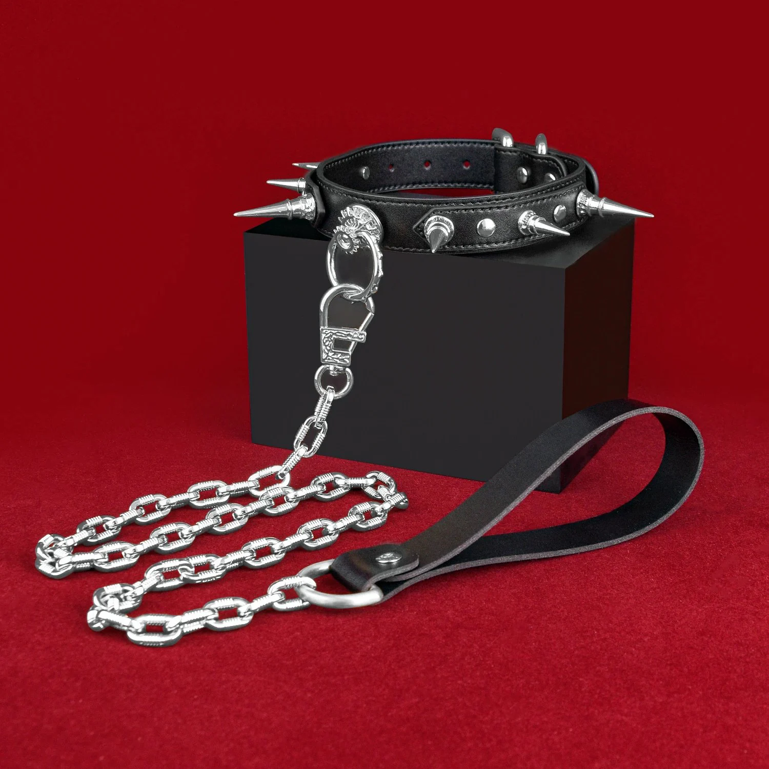 Premium Leather Collar and Leash Set Perfect for Couples Enthusiasts Adult Novelty Toy the ultimate Restraint Experience