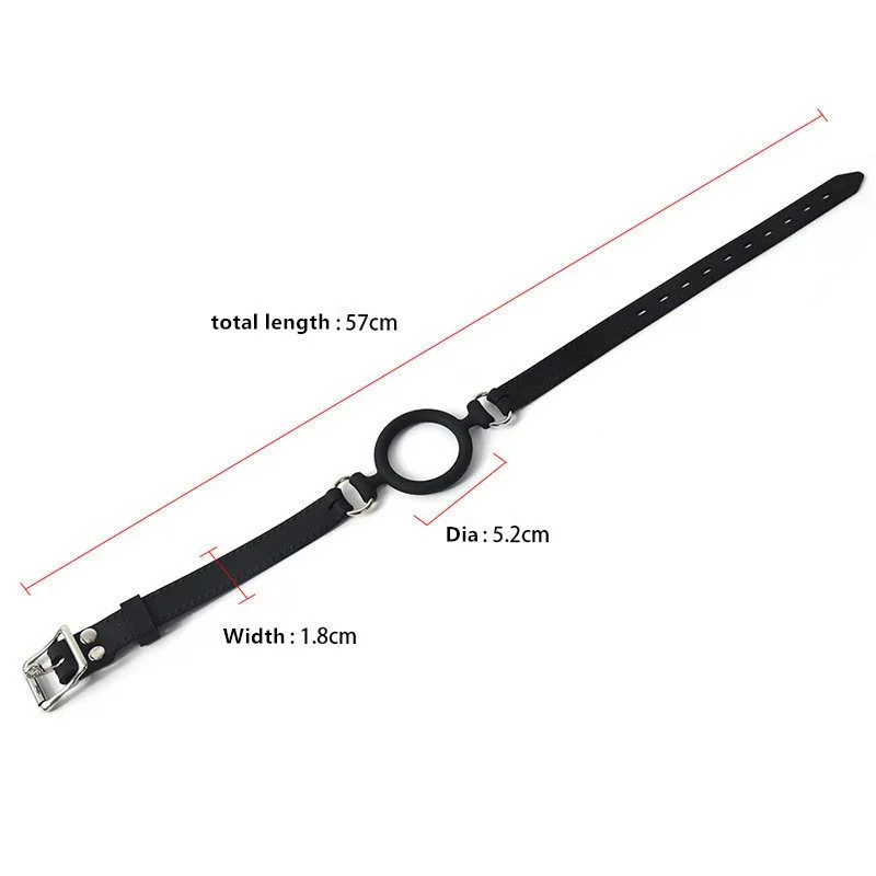 Bondage Slave Sex Toys Leather Belt SM Deep Throat Open Mouth Gag Ball Soft Silicone O Ring Mouth Gag