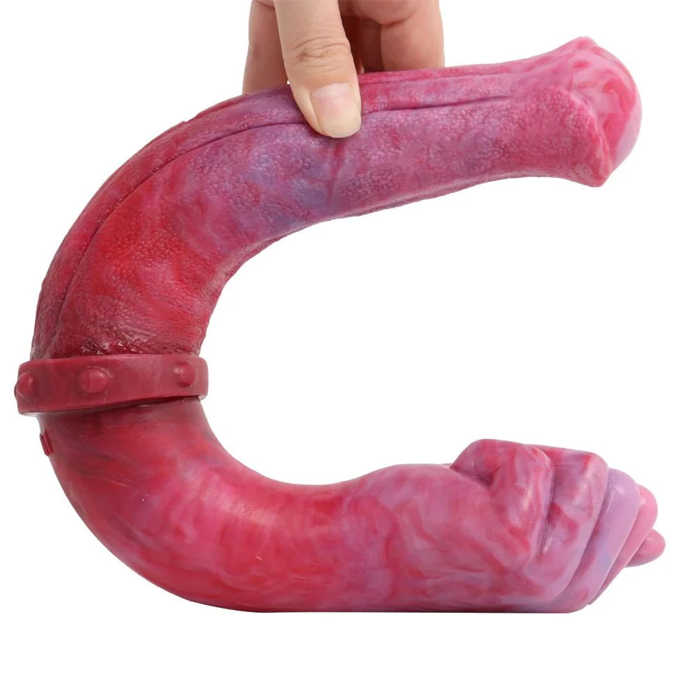 Double Dildo Realistic Double-Ended Dildo, Double Sided Dildo Penetrating G-spot Anal Long Women Lesbian Sex Toys for Women