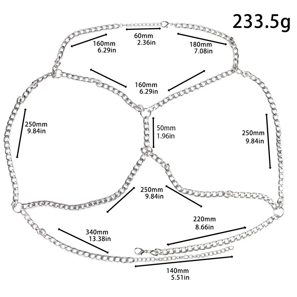 Bondage Harness With Nipple Clamps Alloy Chain Nipple Breast Clamp Clip Chain Couple Adult Sex Toys for Couples Games1