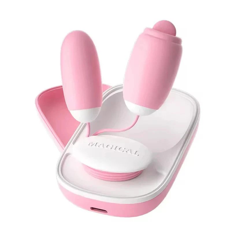External suction and internal shock Fun vibrating egg portable storage adult toy supplies