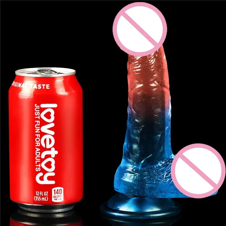 Body Safe Unscented TPE Colourful Dildo Manual Large Dildo With Suction Cup