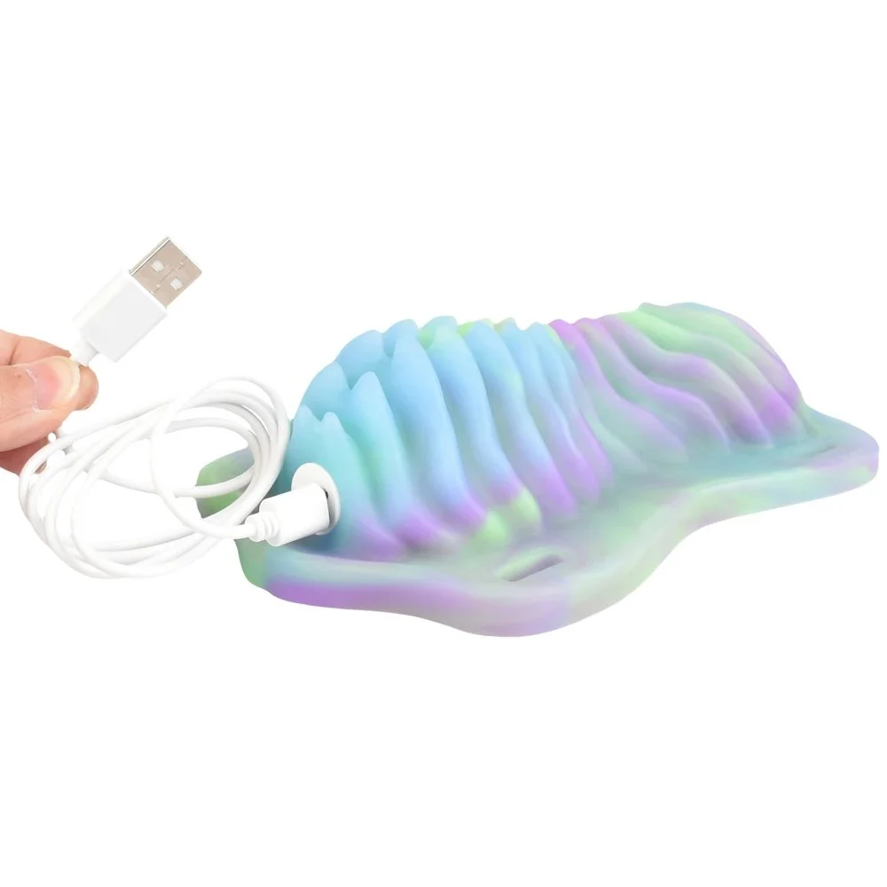High Quality Fantasy Silicone Grinder Sex Toy with Belt Vibrating Luminous Masturbator Sex Grinder for Women Masturbation