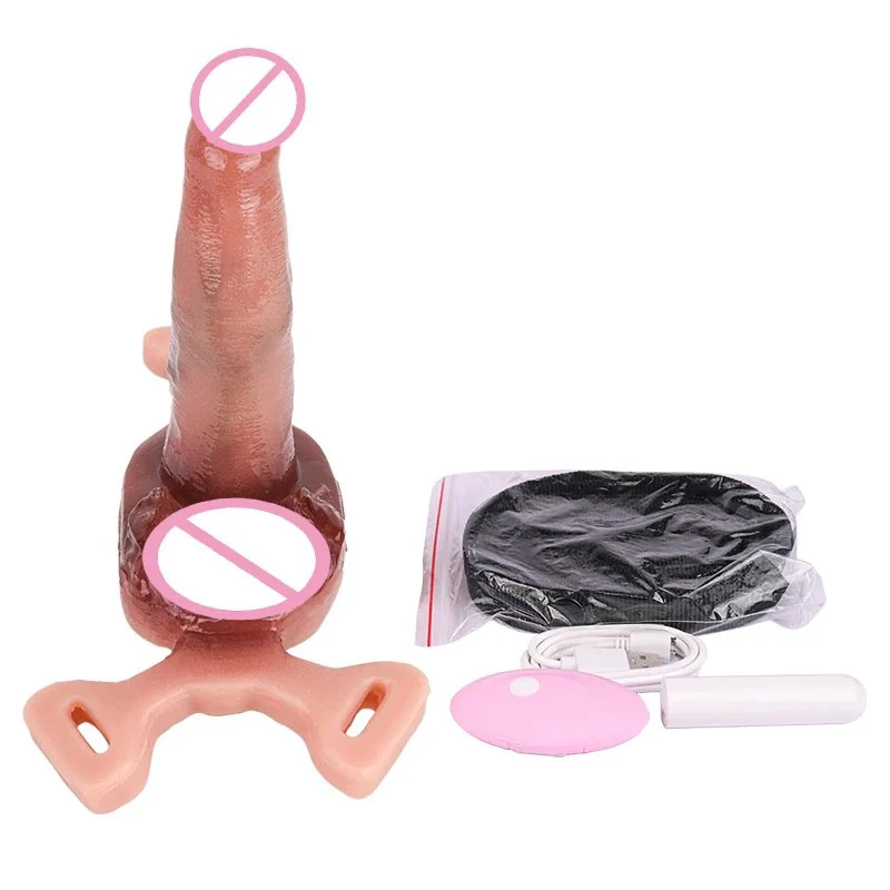 Insertable Strap on Grinders Wireless Control Vibrating Silicone Skin Realistic Dildo Vibrator for Women Clit Foreplay