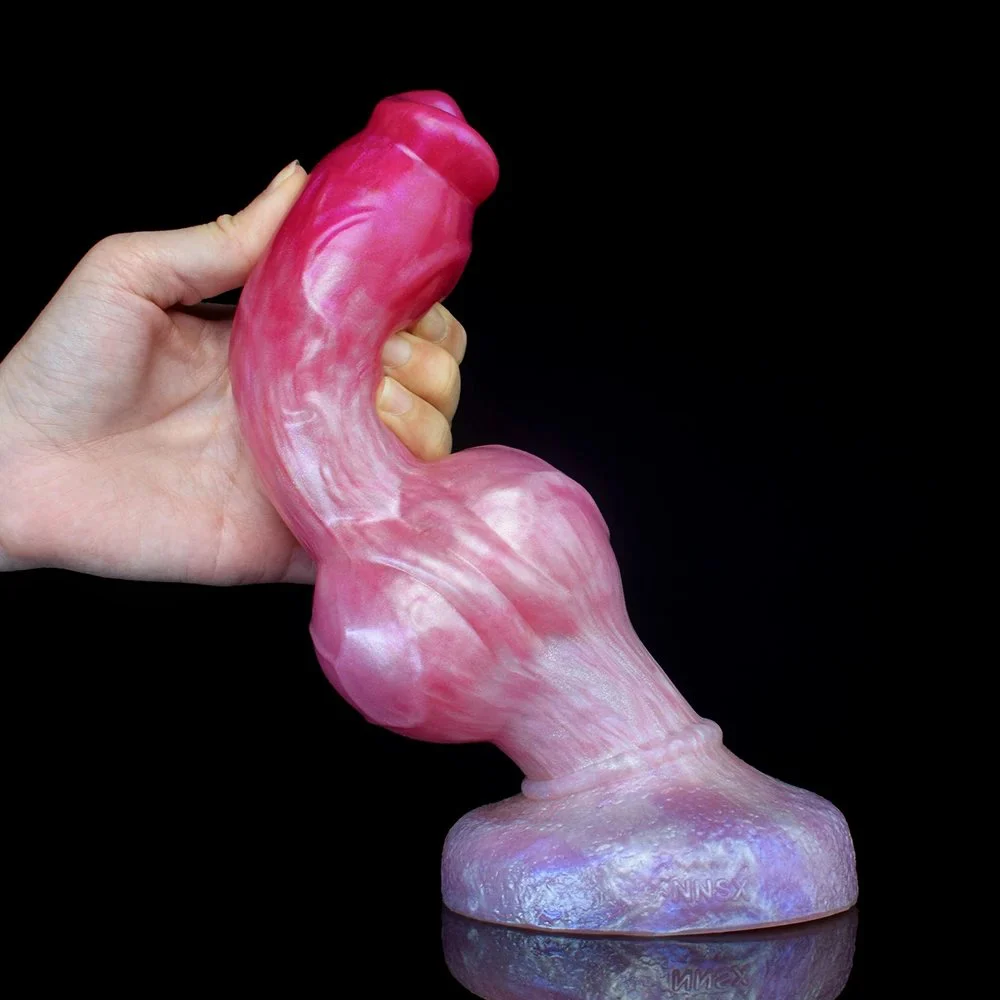 Big Dog Knot Pink Color Anal Plug with Suction Cup Men Women Animal Fantasy Dildo Push Prostate Sexy Adult for Women Men