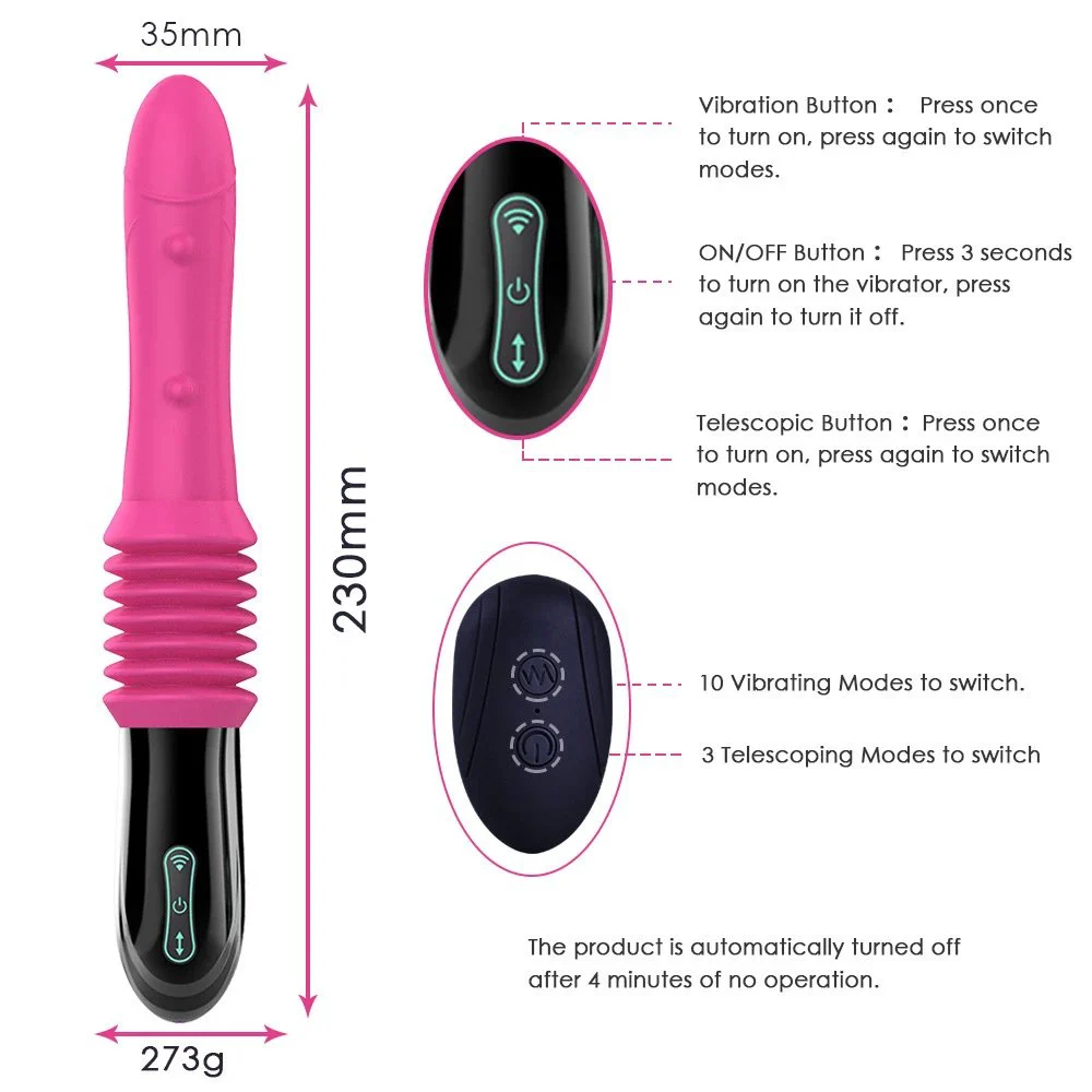 Electric Remote Control Thrusting Telescopic Dildo Masturbator Automatic Sex Toy Gun Machine