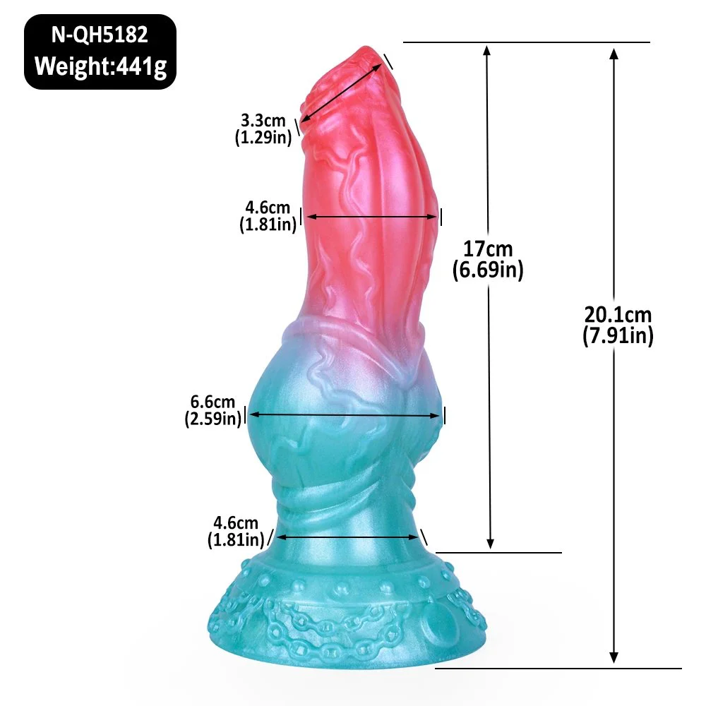 Dog Dildo with Two Color Monster Cock Anal Plugs Sex Toy for Male and Women Dog Shaped Dildo with Big Knot alien Dildo