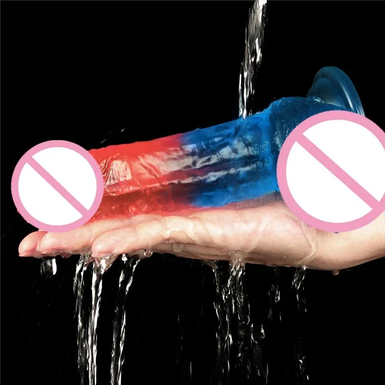 Body Safe Unscented TPE Colourful Dildo Manual Large Dildo With Suction Cup