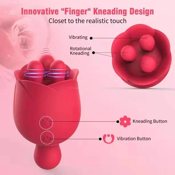 High-quality Wearable Rose Vibrator IPX7 Waterproof USB Rechargeable 10 Frequencies 40dB Noise Latex Clitoris Stimulator Nipple