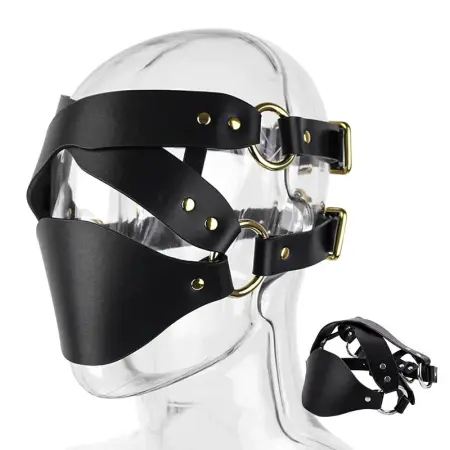 Cosplay Leather Mask Couple Flirting Face Shield Fetish Adult Head Bondage Harness Sexy Tool Party Game Dress up Sex Toys