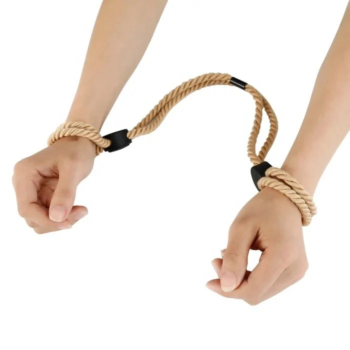 New Cotton Bondage Restraint Set Adult Harness with Handcuffs and Ankle Cuffs for BDSM Play Sex Products