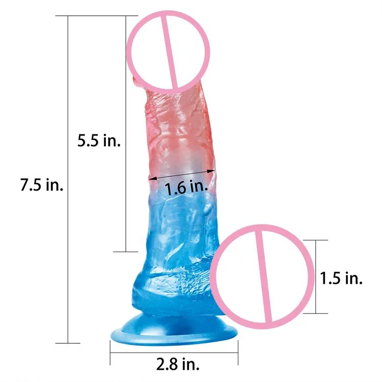 Body Safe Unscented TPE Colourful Dildo Manual Large Dildo With Suction Cup