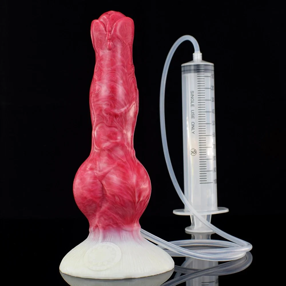 Fantasy Animal Adult Toys for Women Monster Squirting Dildos Ejaculating Dildo With Injectors Enema Bulb