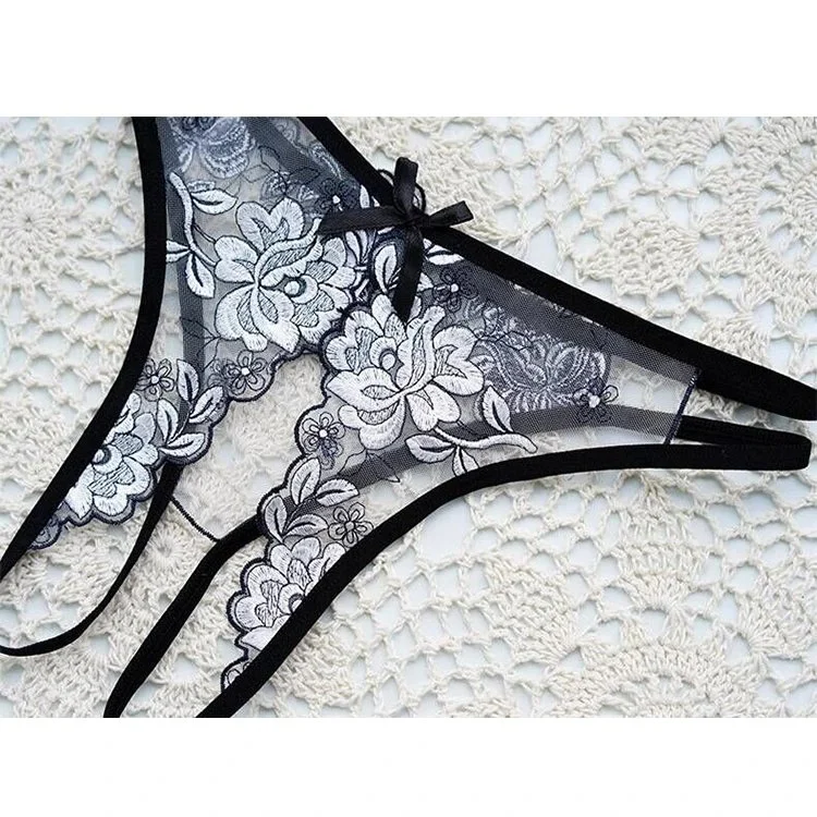 Sex Appeal T-Back Thongs Erotic Transparent Lace Panties Sexy Underwear Luminous Sexy Lingerie