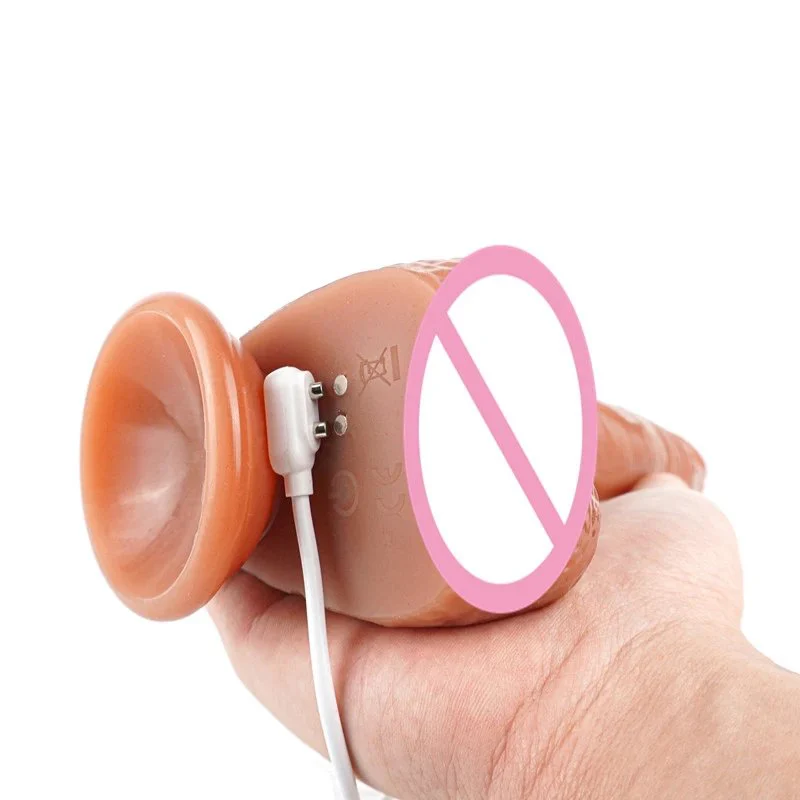 Clitor Stimulator Liquid Silicone Huge G Spot Heated Rabbit Ears Realistic Thrusting Dildo Vibrator Sex Toys
