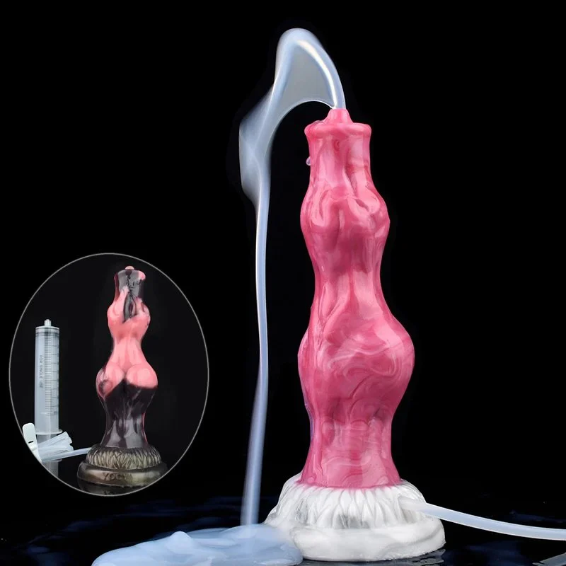 Fantasy Ejaculating Wolf Dildo Cocks with Two Big Knot Squirting Wolf Dildo Wolf Penis Ejaculating Dildo