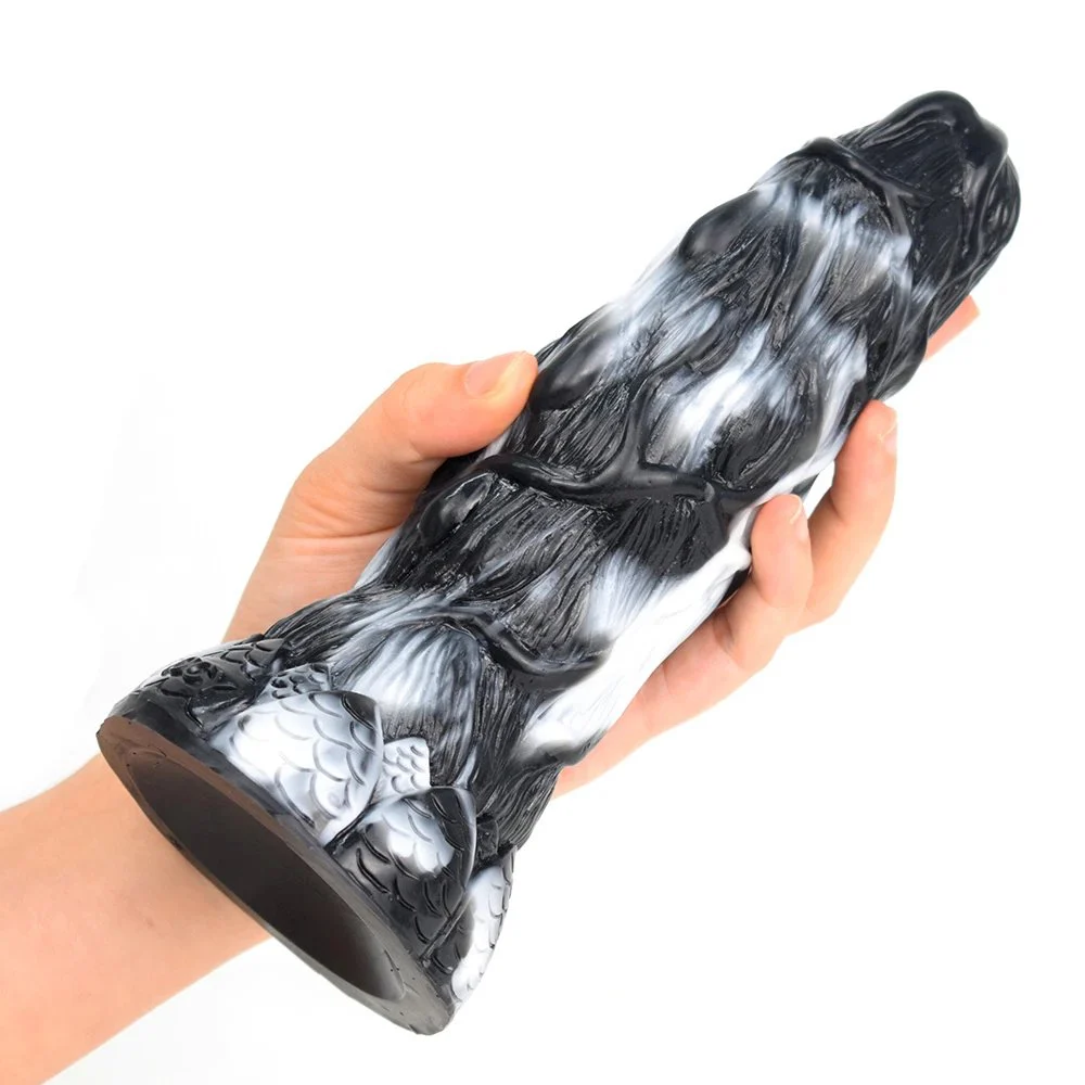 Golden Color Lifelike Dragon Sex Toys Vagina Clitoris Stimulation Anal Plug Odd Rubber Penis for Gay Erotic Games