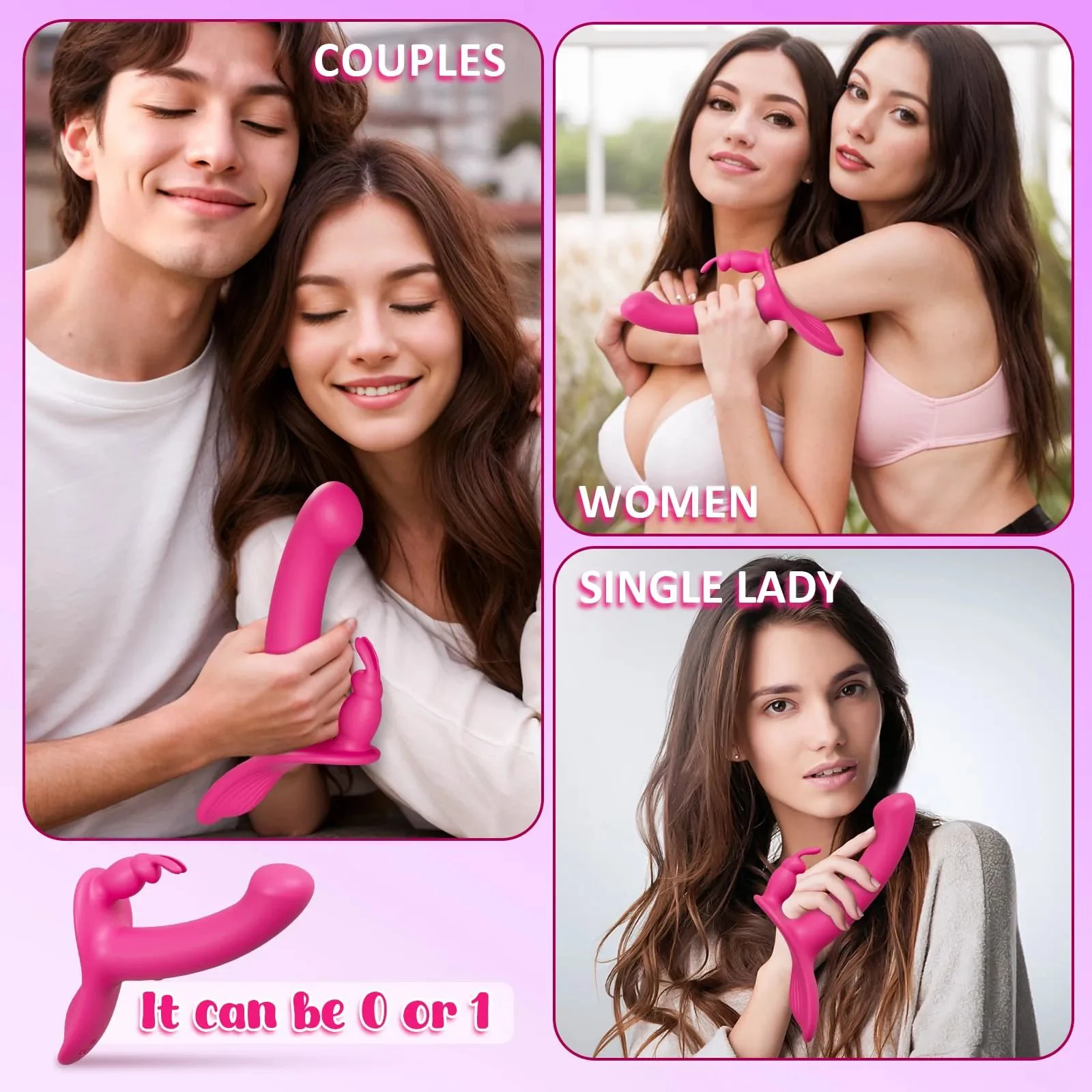 Remote Control Double-Ended Wearable Vibrating Dildo Strapless Strap on Harness Sex Toy Rabbit G Spot Vibrator for Women Lesbian