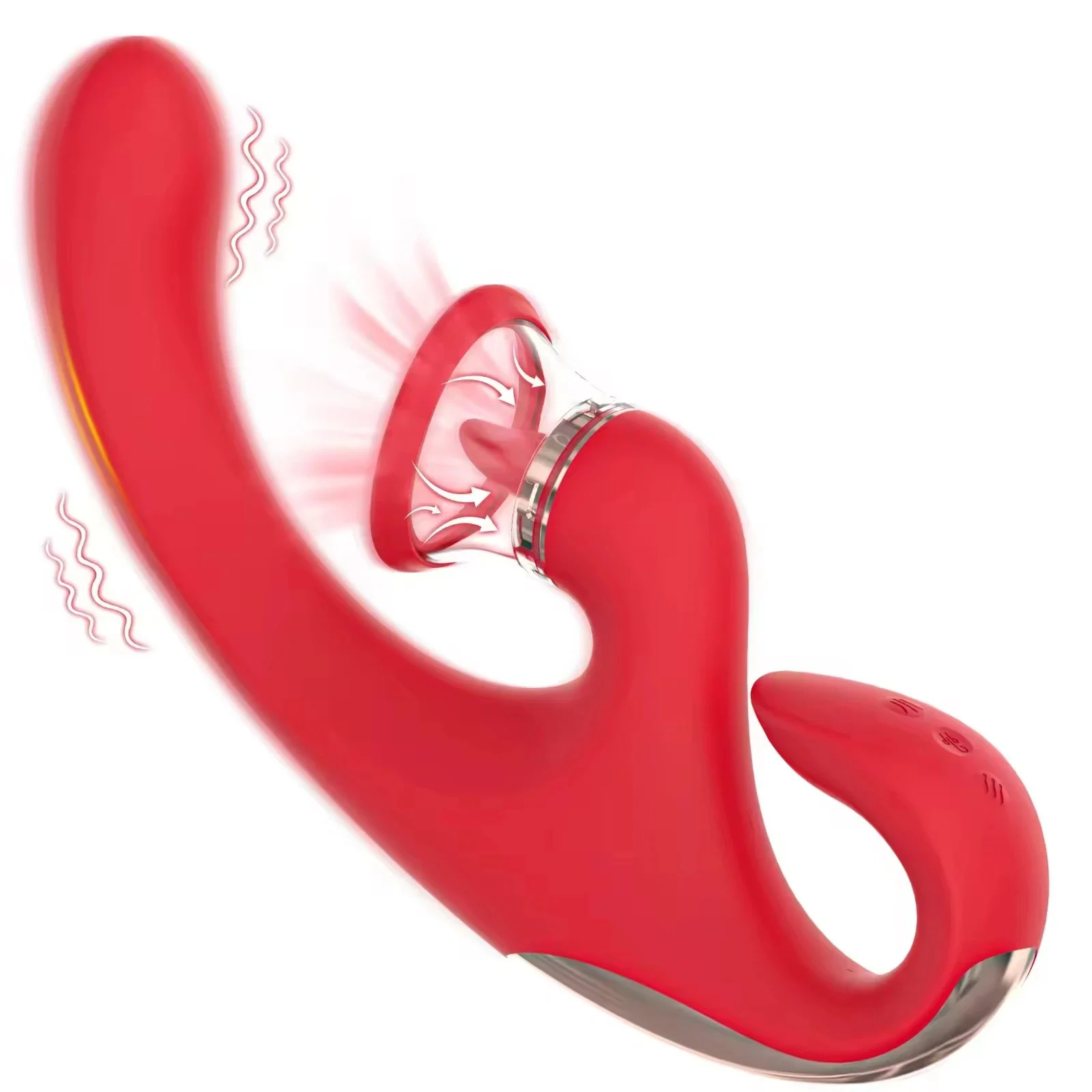 3 in One Strong Female Silicone g Spot Clitoral Tongue Licking Vibradores Para Mujer Sex Toy for Women