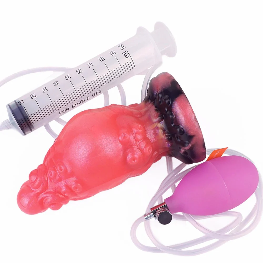 Fantasy Series Inflatable Anal Plug Silicone Anal Plug Set Multi-purpose Inflatable Squirting Suction Cup Dildo