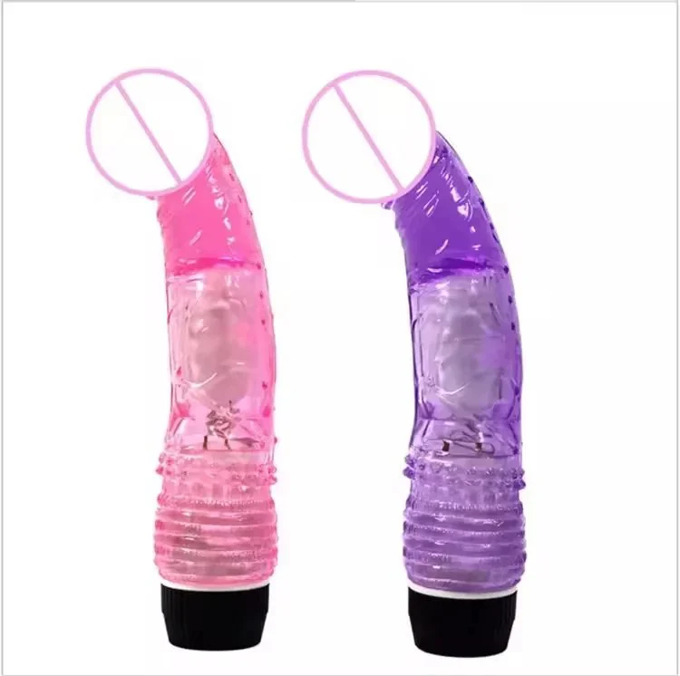 G-Spot Clitoral Stimulator Vibrating Crystal Jelly Dildo Soft Sex Toy for Women's Masturbation