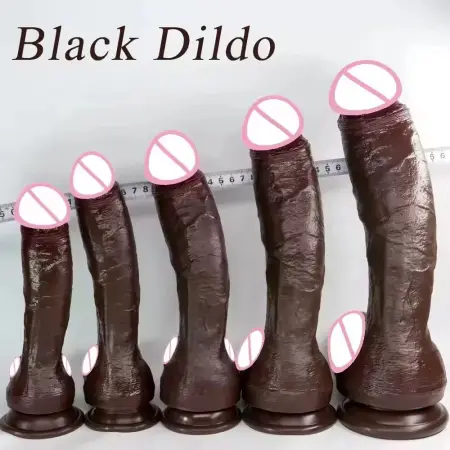 Top Cock Realistic Dildo Black Big Huge Penis Adults Anal Sex Toys Vagina Strapon Masturbators for Woman G-spot Stimulator