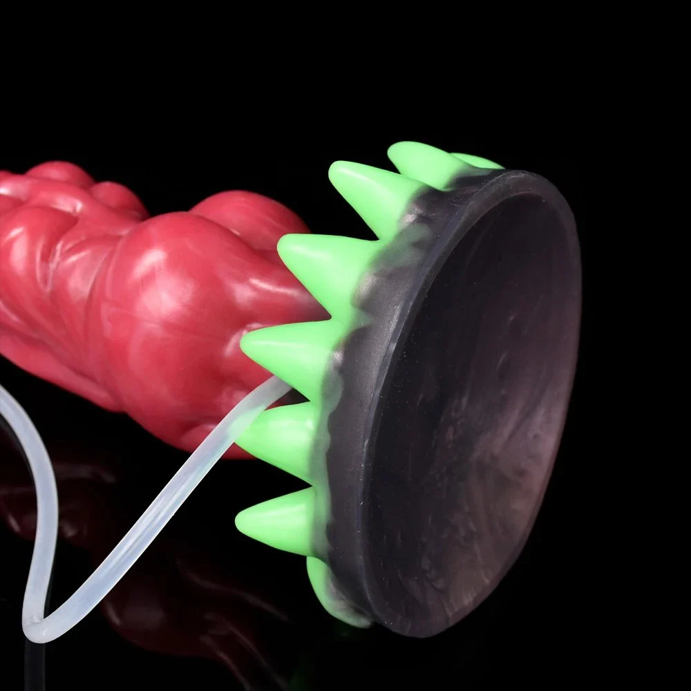 Fantasy Knot Ejaculation Dildo with Sucker Monster Squirting Penis Sex Toys Flexible Silicone for Female Males