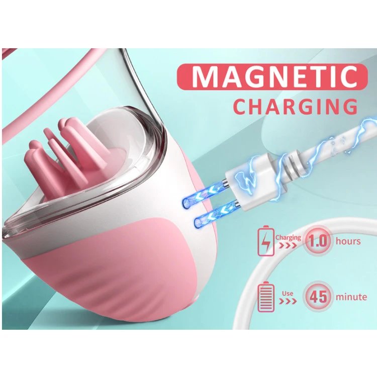 Wireless Breast Massager Nipple rotating and Sucking Stimulation Vibrator Adult Sex Toys for Women