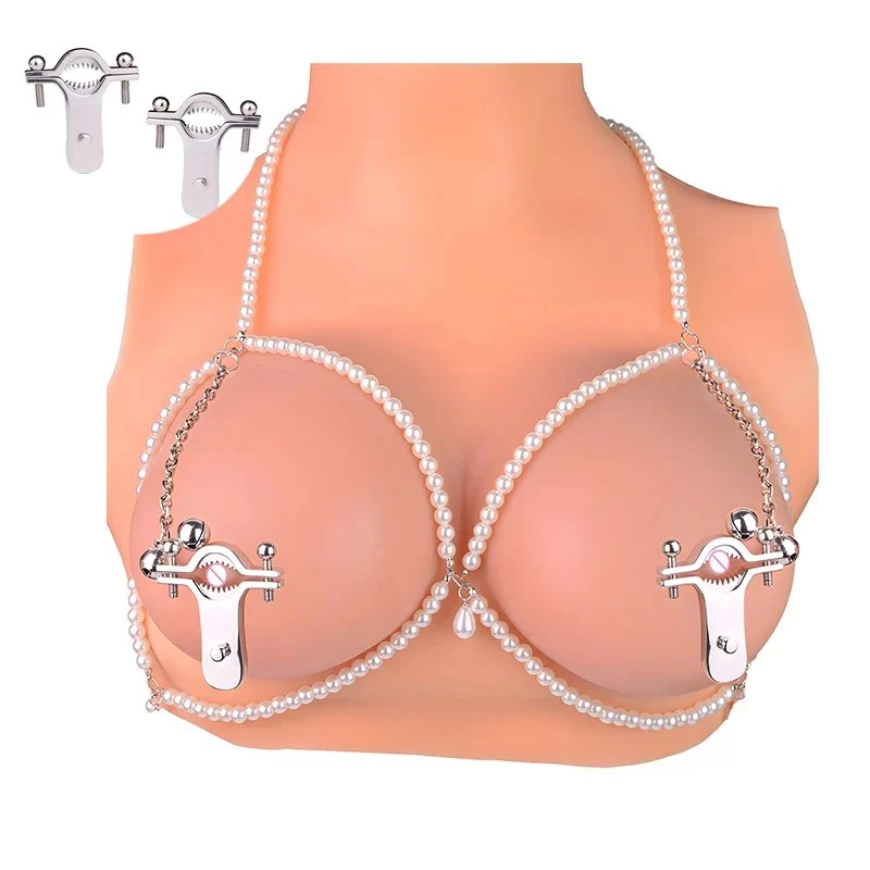 Nipple Play Crystal Chain Nipple Clamps Sex Bondage Leather Breast Restraints Bondage Nipple Clamps Sex Toys for Adult