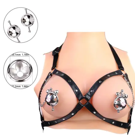 O Ring Chain Nipple Clamps Gag Fetish Breast Clip Oral Slave Game for Couple Bondage Adult Game Couples Flirting Sex Toys