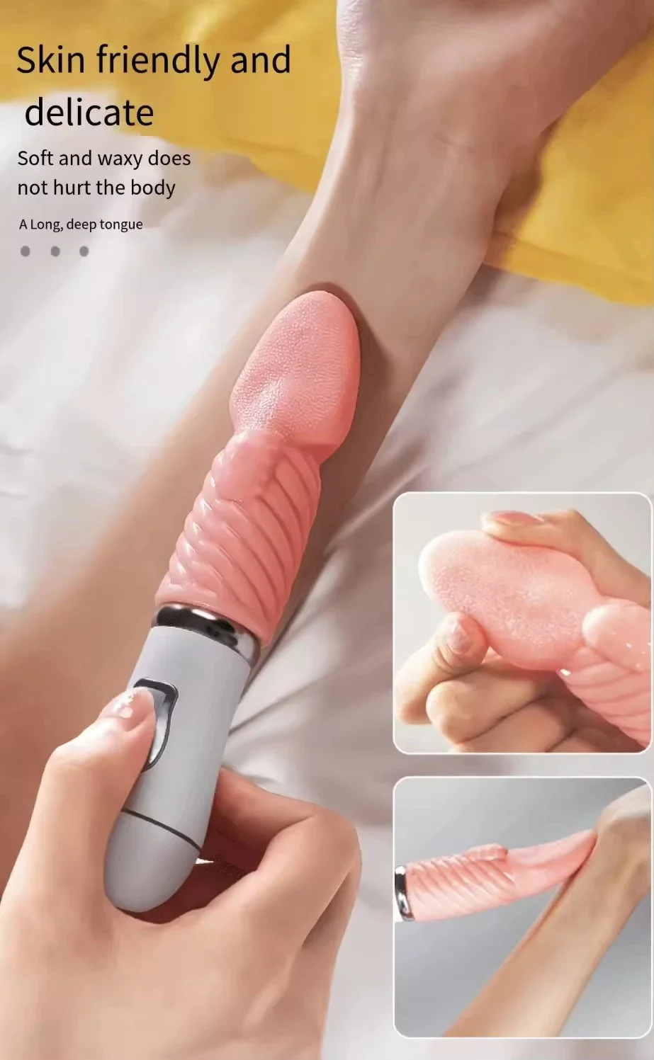Mini Waterproof USB Rechargeable Pink Silicone ABS Female Masturbator Sex Toys Tongue Vibrator Licking Kegel Ball