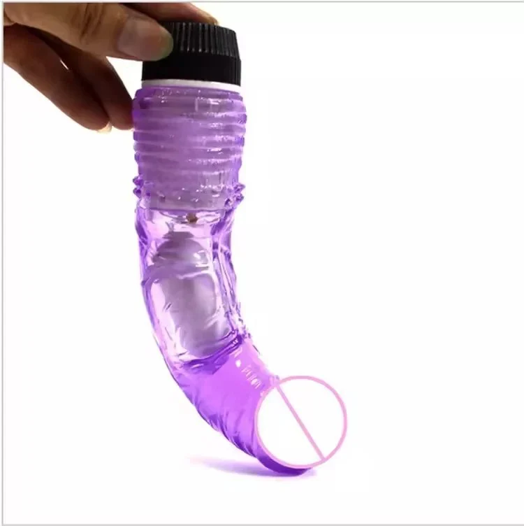 G-Spot Clitoral Stimulator Vibrating Crystal Jelly Dildo Soft Sex Toy for Women's Masturbation