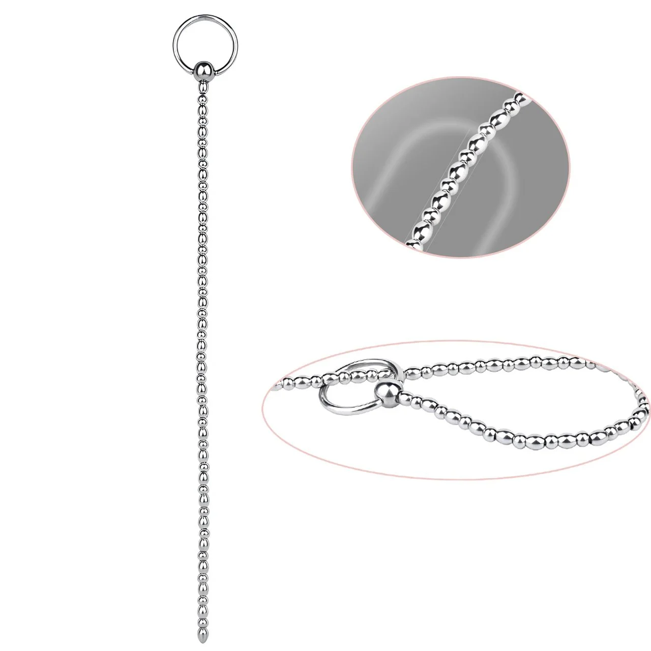 Male Stainless Steel Prostate Beads G Spot Wand Male Prostate Massage Stick Double Dildo Vagina Sex Toy Anal Dildo Abuse