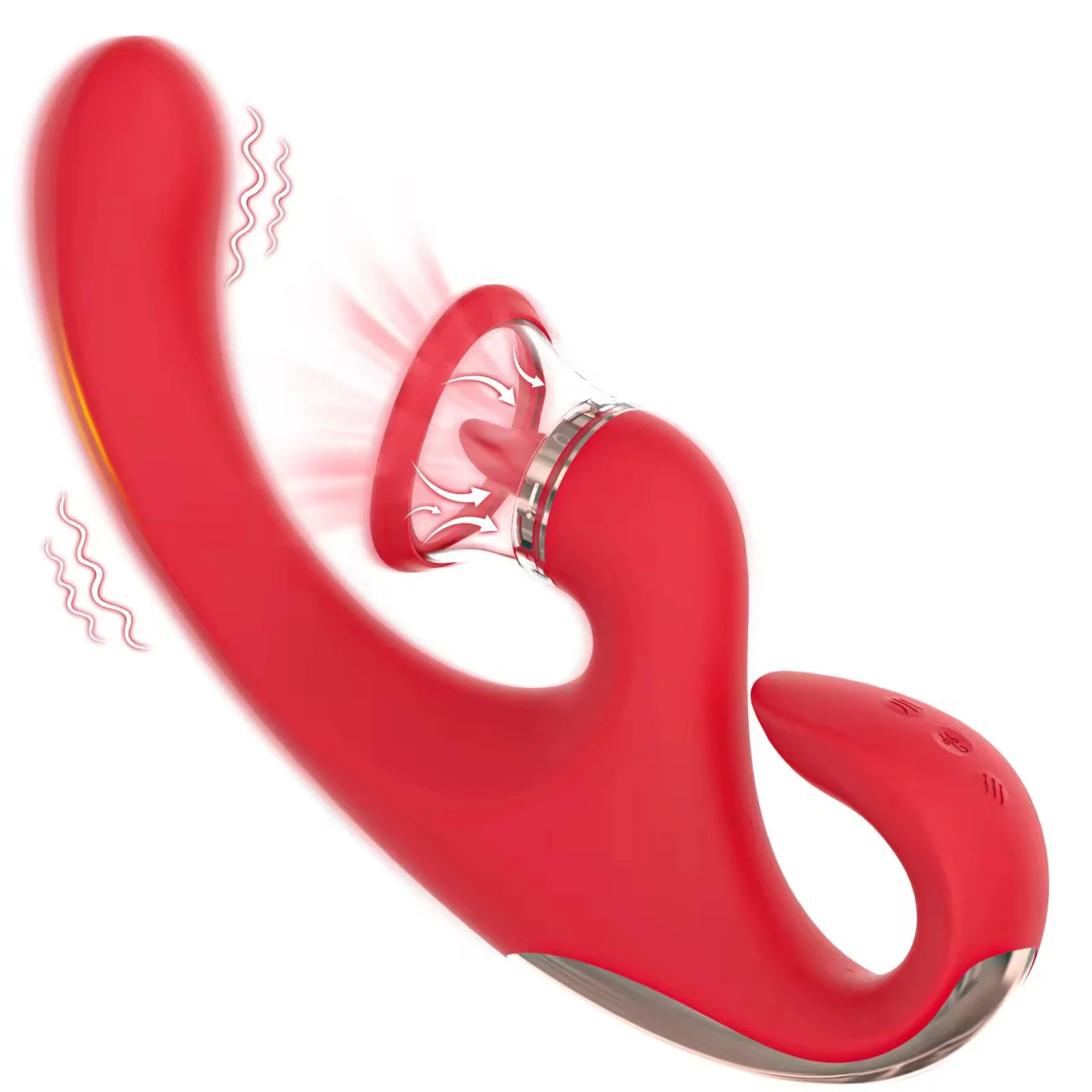 3 in One Strong Female Silicone g Spot Clitoral Tongue Licking Vibradores Para Mujer Sex Toy for Women